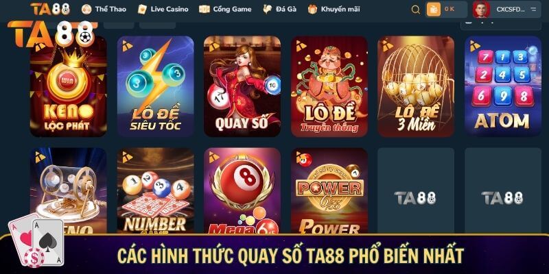 Quay số TA88 – Trải nghiệm vận may nhận ngay thưởng lớn Các hình thức quay số TA88 phổ biến nhất