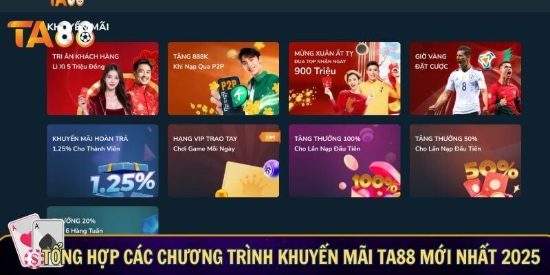 Tổng hợp các chương trình khuyến mãi TA88 mới nhất 2025