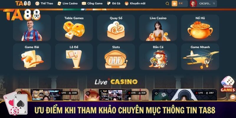 Ưu điểm khi tham khảo chuyên mục thông tin TA88